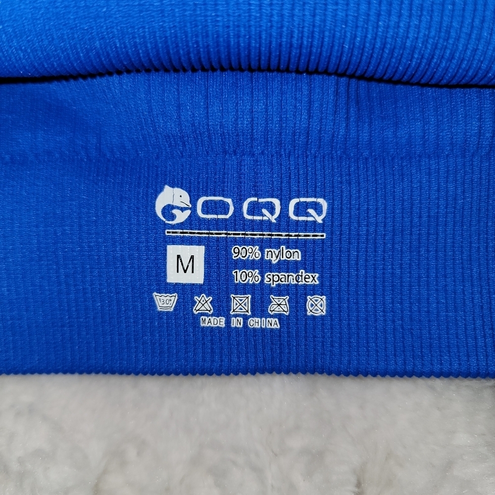 One-Shoulder Ribbed Crop Top — Royal Blue - Picture 4 of 4